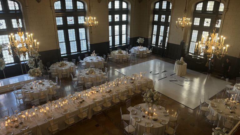 Custom printed dance floor at Kansas City event
