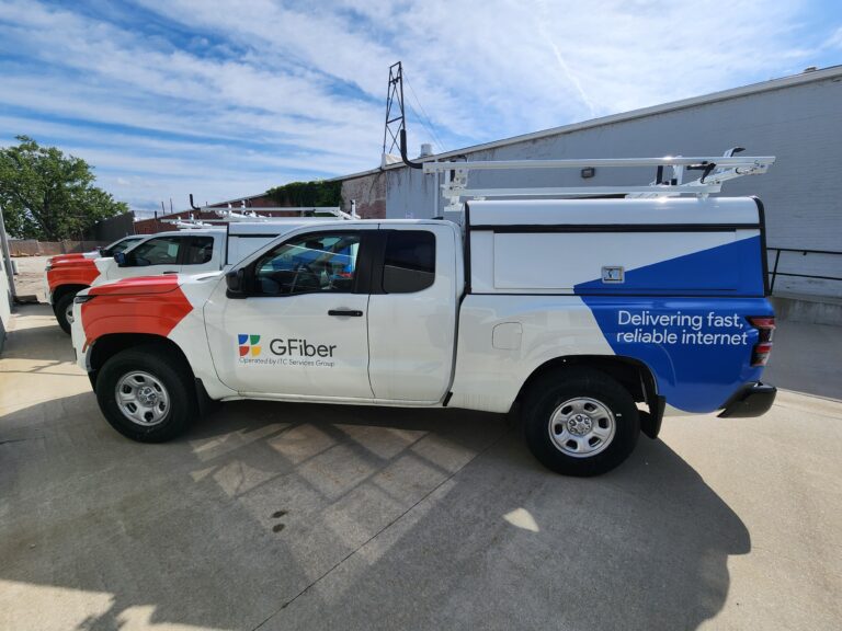 Custom vehicle wrap installed on commercial vehicle, Kansas City